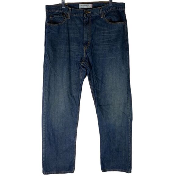 Levi’s Jeans Men’s Blue Denim 505 Regular Fit Straight Leg Jeans 40x32 - Picture 1 of 13